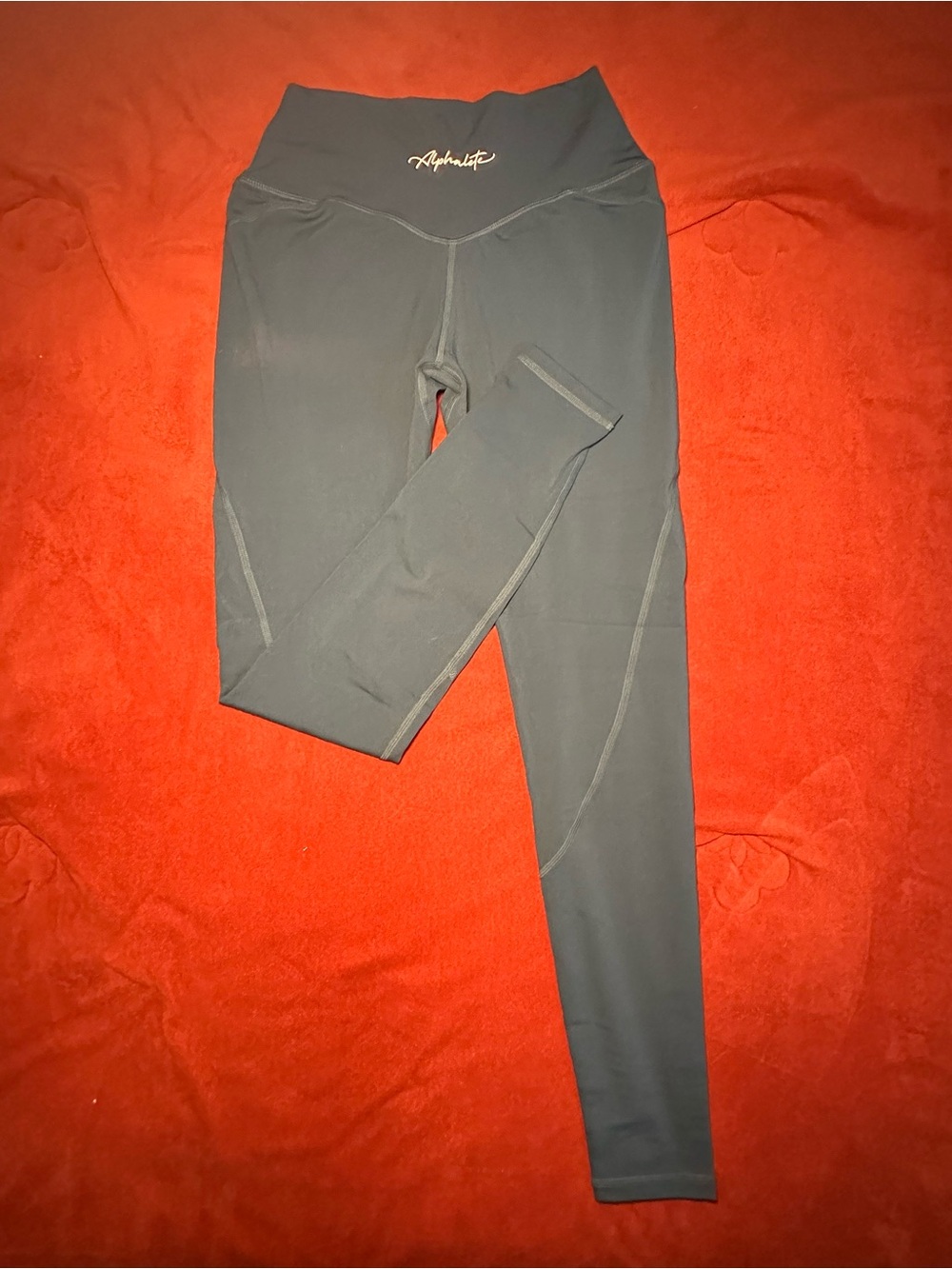 Alphalete High-Waist Leggings in Dark Teal